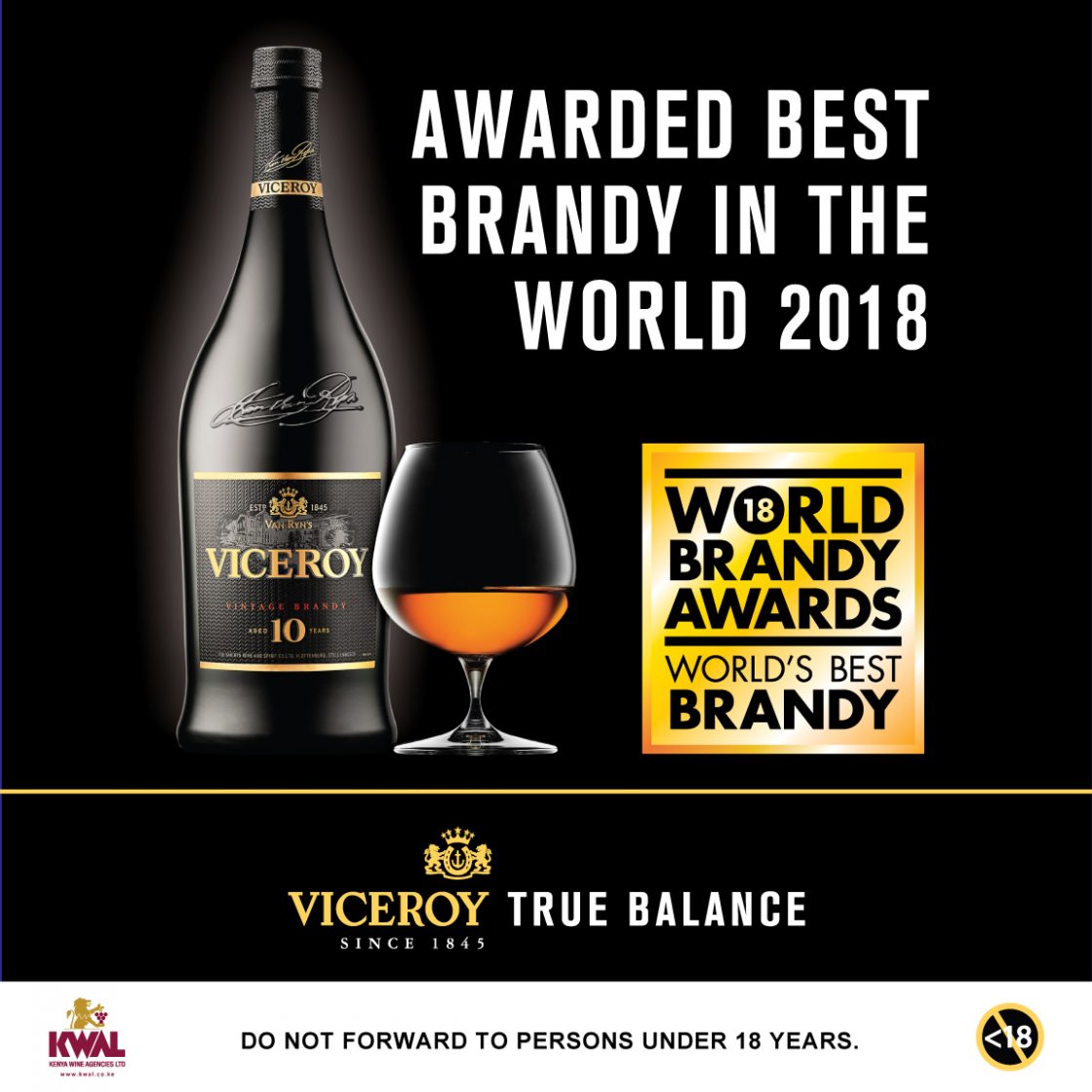 VICEROY 10 YEAR OLD AWARDED WORLD’S BEST BRANDY Kenya Wine Agencies Ltd